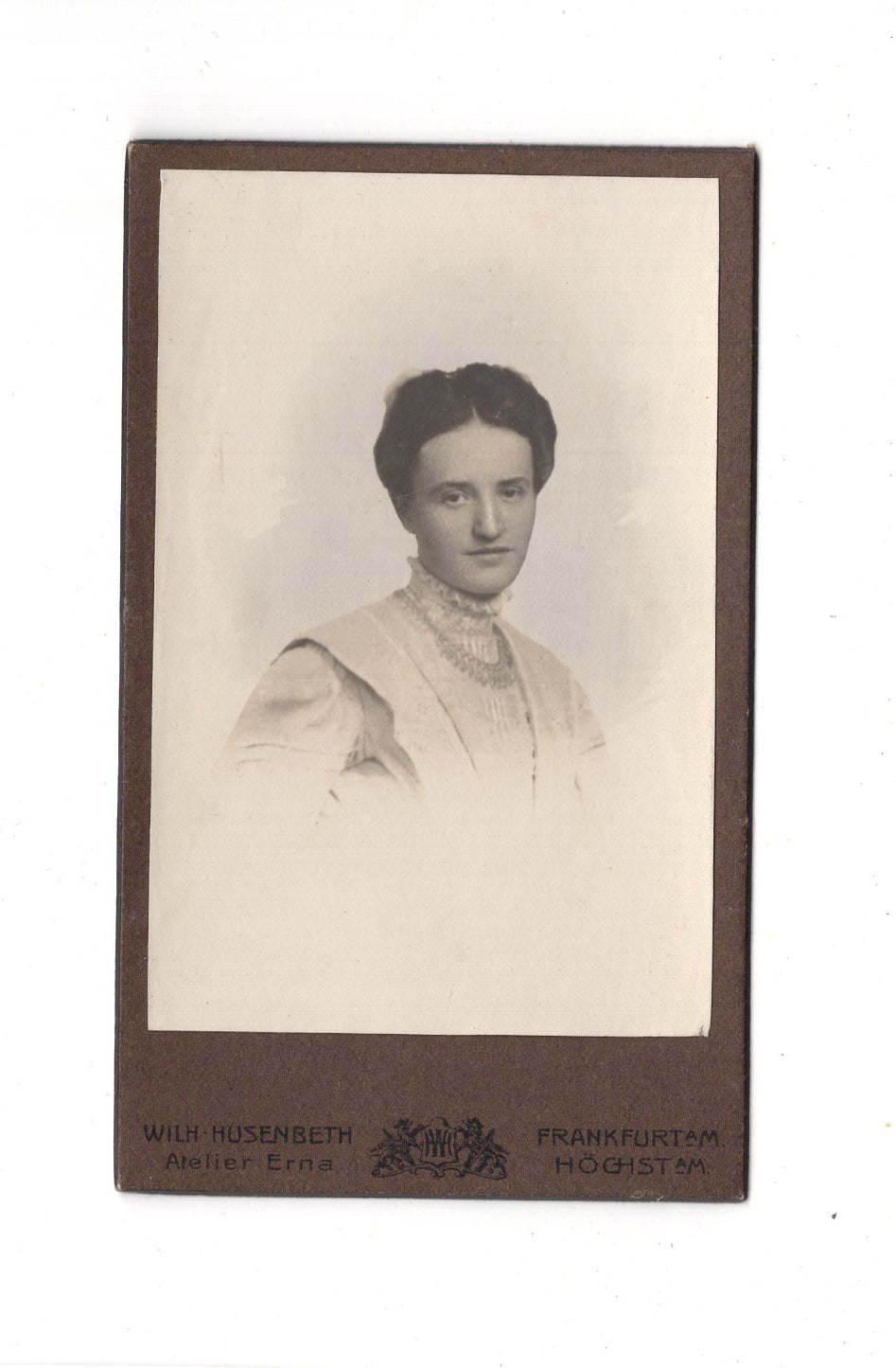 Fotografie Damenportrait - Frankfurt Main / Höchst um 1910 / CDV C1-09