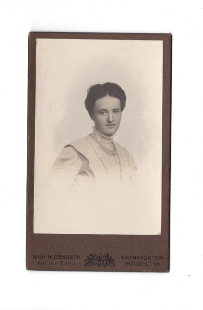 Fotografie Damenportrait - Frankfurt Main / Höchst um 1910 / CDV C1-09