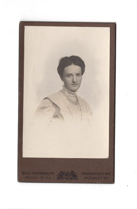 Fotografie Damenportrait - Frankfurt Main / Höchst um 1910 / CDV C1-09