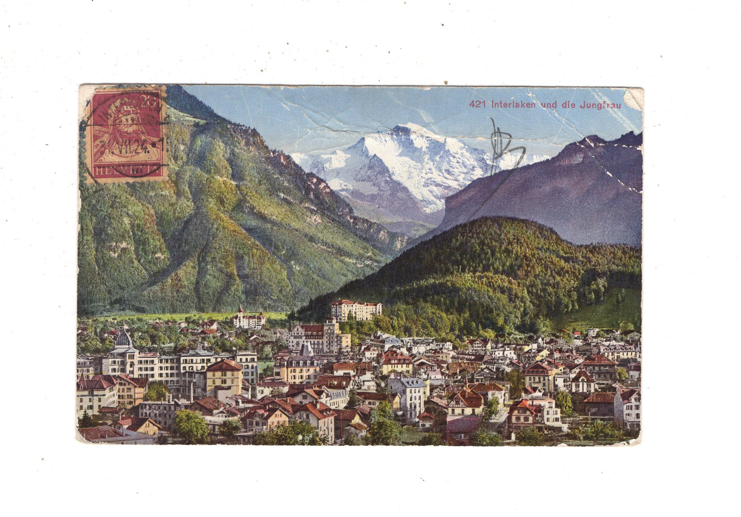 Ansichtskarte Interlaken und die Jungfrau / Schweiz