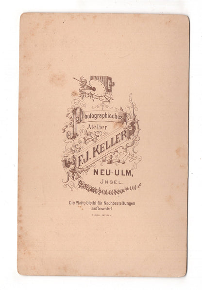 Fotografie Niedlicher kleiner Junge - Neu-Ulm 1880er / CAB U-29
