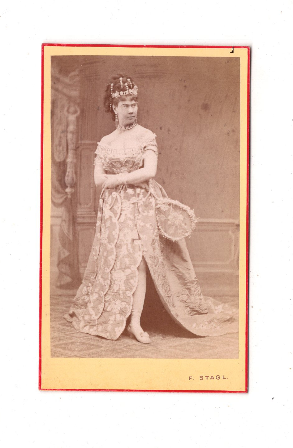 Fotografie Feine Dame / Schauspielerin / Anna Ronner ? - Oedenburg 1870er / CDV L1-30