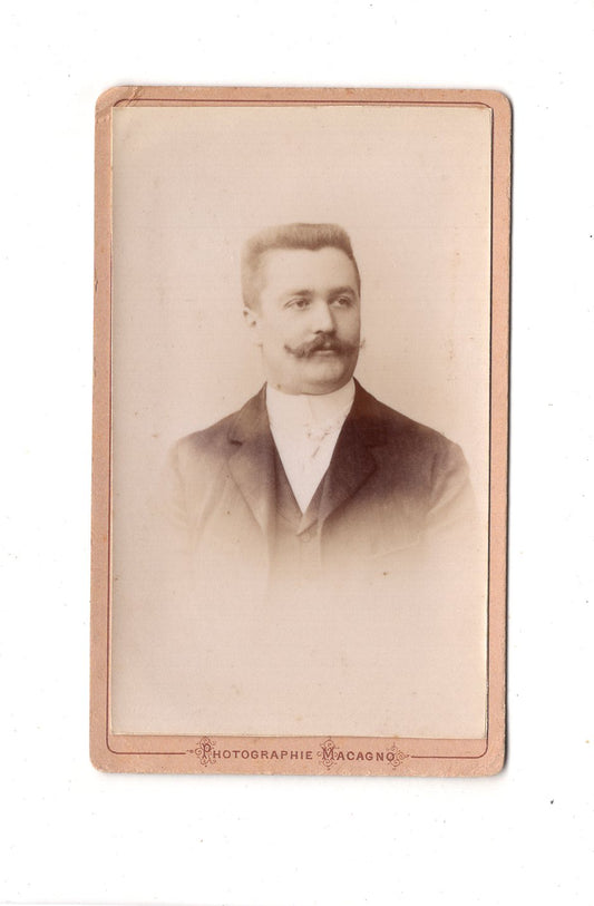 Fotografie Herrenportrait / benannt - Soissons 1890er / CDV C1-27