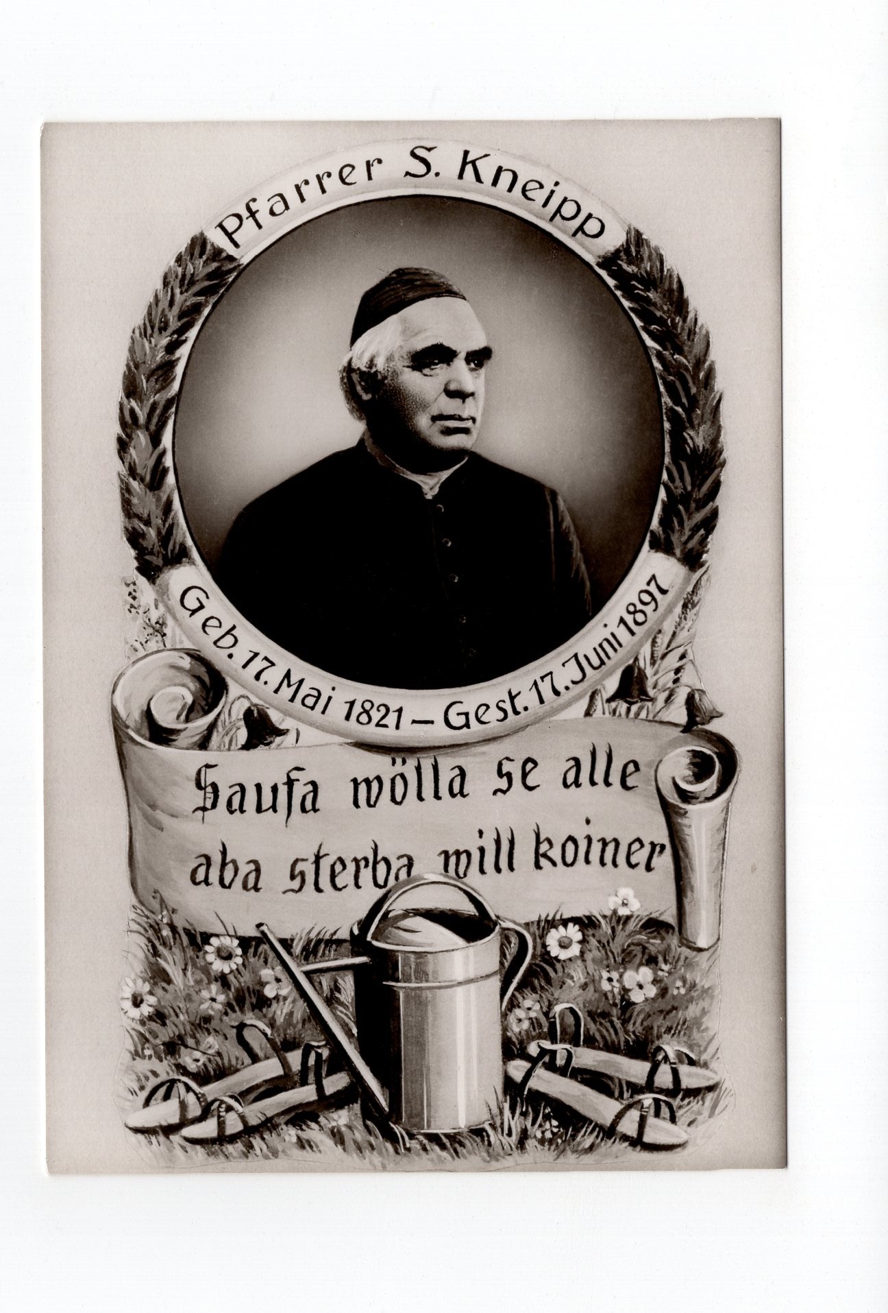 Ansichtskarte Pfarrer Sebastian Kneipp