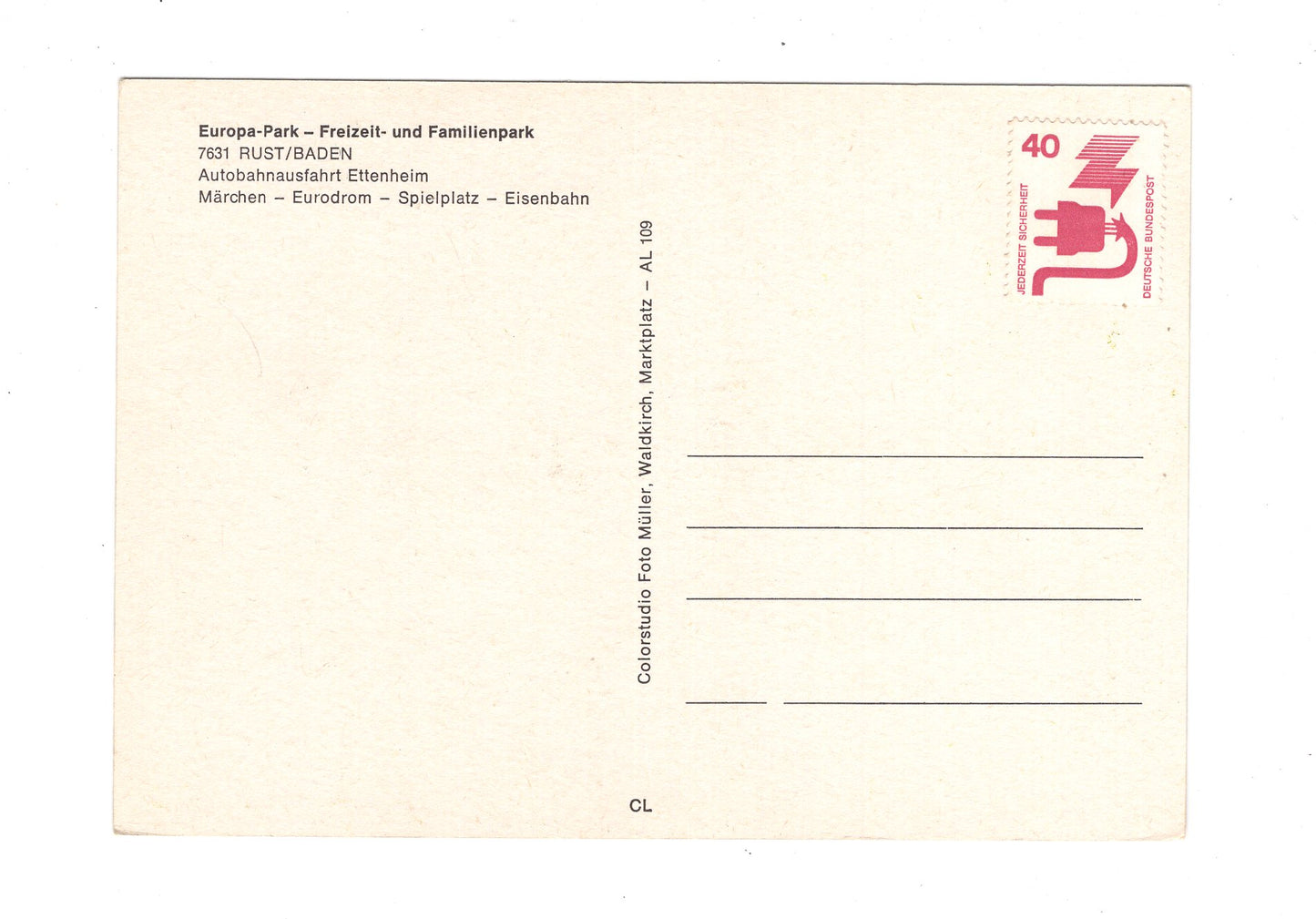 Ansichtskarte Europa-Park Rust / Baden