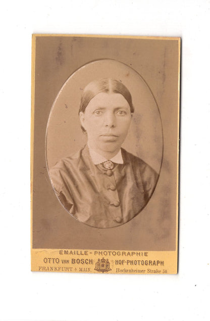 Fotografie Damenportrait - Frankfurt Main 1870er / CDV C1-09