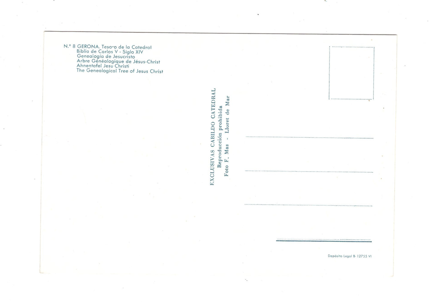 Ansichtskarte Gerona / Catedral / Spanien