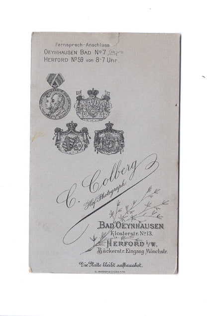 Fotografie Niedlicher kleiner Junge - Bad Oeynhausen / Herford 1899