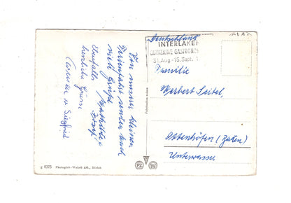 Ansichtskarte Interlaken / Die Jungfrau vom Höhenweg aus gesehen / Schweiz
