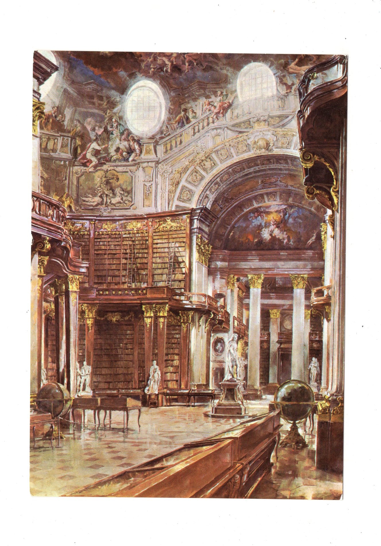 Ansichtskarte / Kunstkarte Wien / Österreichische Nationalbibliothek / Österreich
