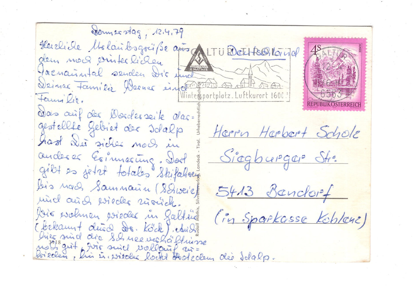 Ansichtskarte Ischgl - Samnaun / Tirol / Österreich / N1-69