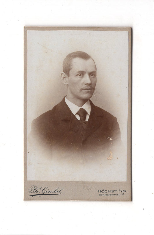 Fotografie Herrenportrait - Höchst am Main 1900er / CDV C1-27