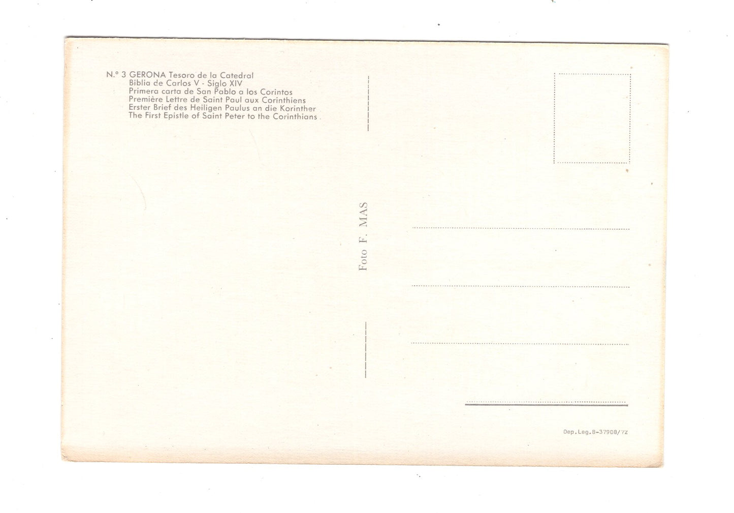 Ansichtskarte Gerona / Catedral / Spanien