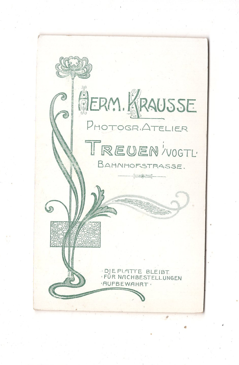 Fotografie Damenportrait - Treuen im Vogtland 1890er