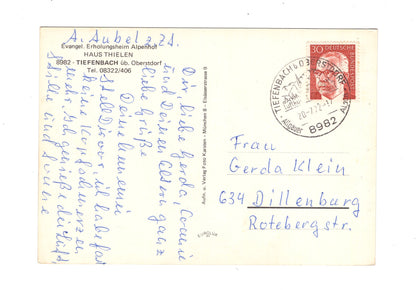 Ansichtskarte Ev. Erholungsheim Alpenhof / Haus Thielen / Tiefenbach
