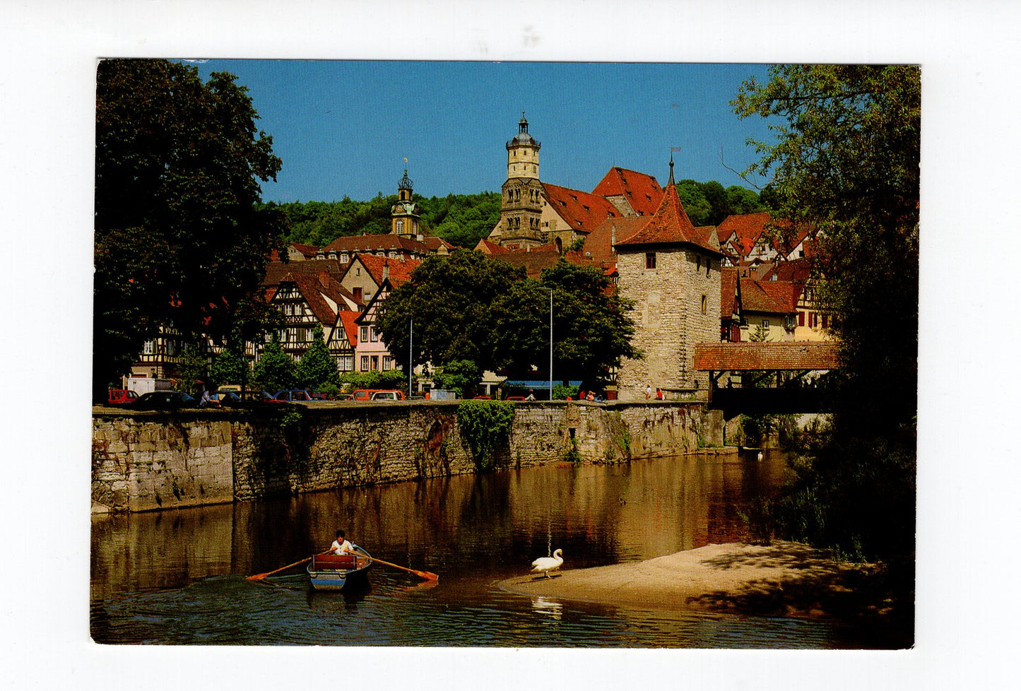 Ansichtskarte Schwäbisch Hall / Partie am Kocher