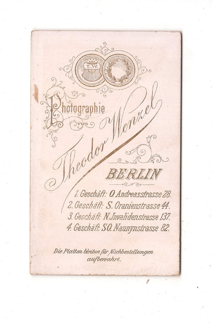 Fotografie Niedliches kleines Kind - Berlin 1890er / CDV M1-32