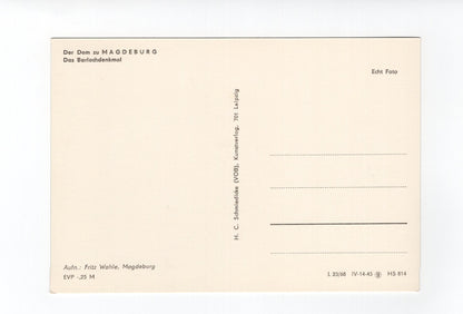 Ansichtskarte Magdeburg / Dom / Barlachdenkmal