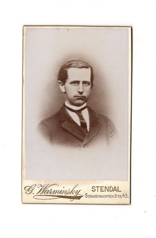 Fotografie Herrenportrait - Stendal 1890er / CDV C1-27