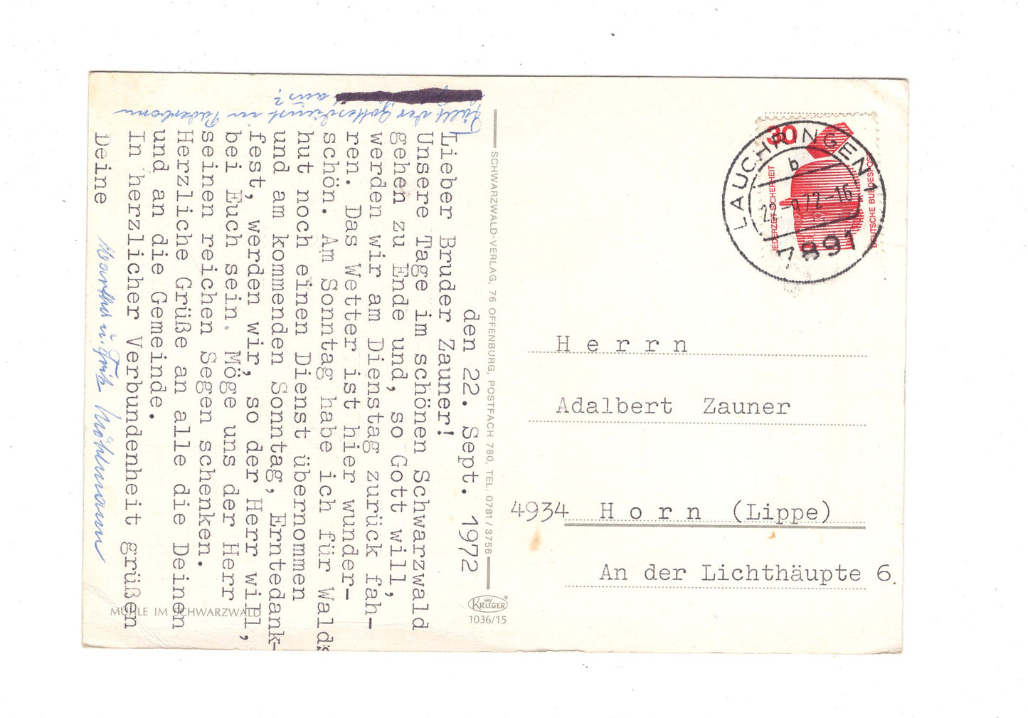 Ansichtskarte Mühle im Schwarzwald / G1-63