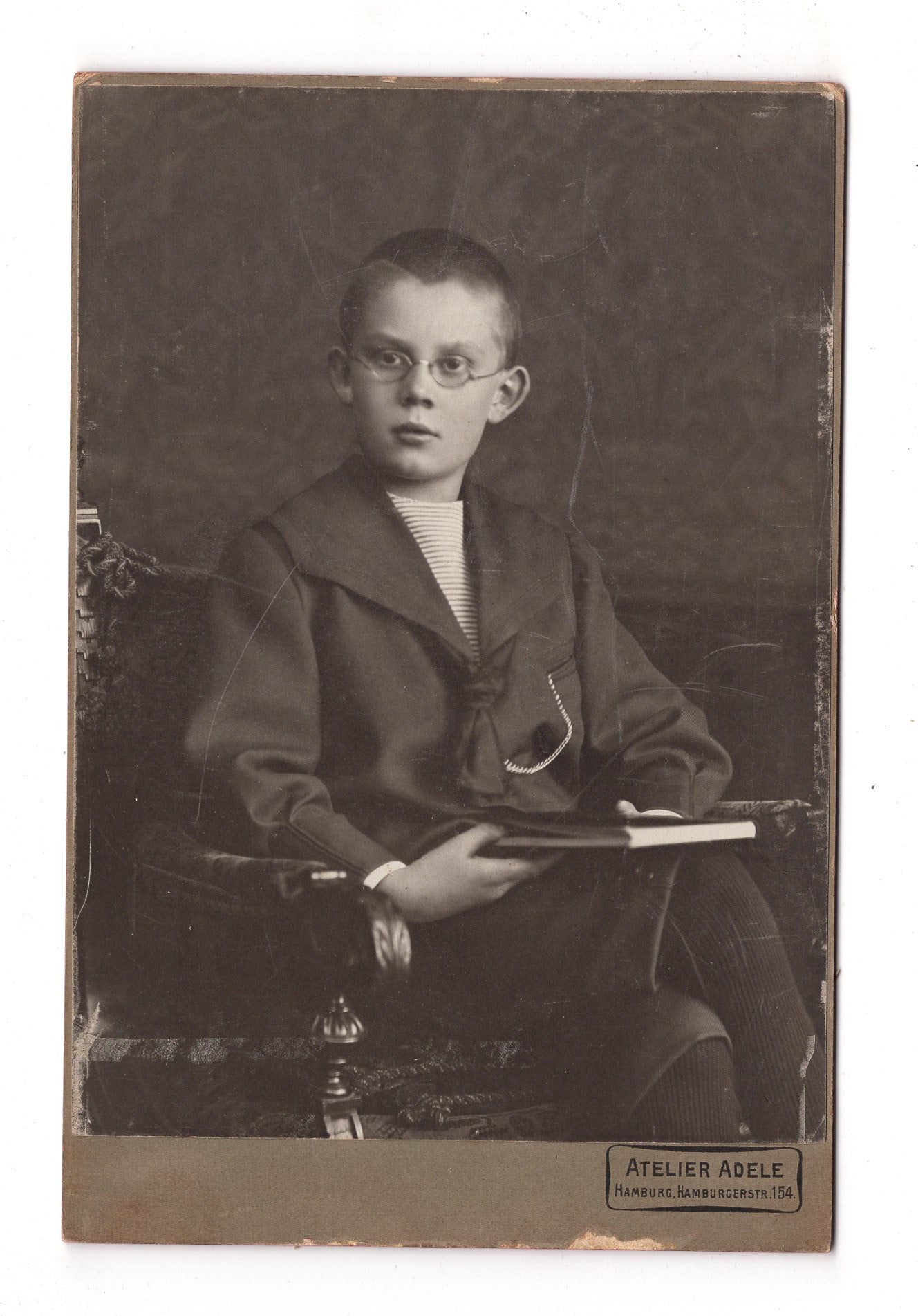 Fotografie Niedlicher kleiner Junge - Hamburg um 1910 / CAB U-29