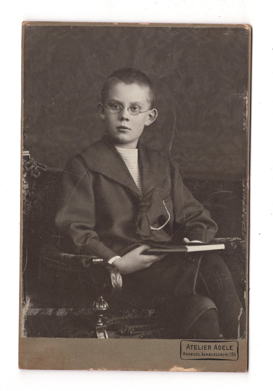 Fotografie Niedlicher kleiner Junge - Hamburg um 1910 / CAB U-29