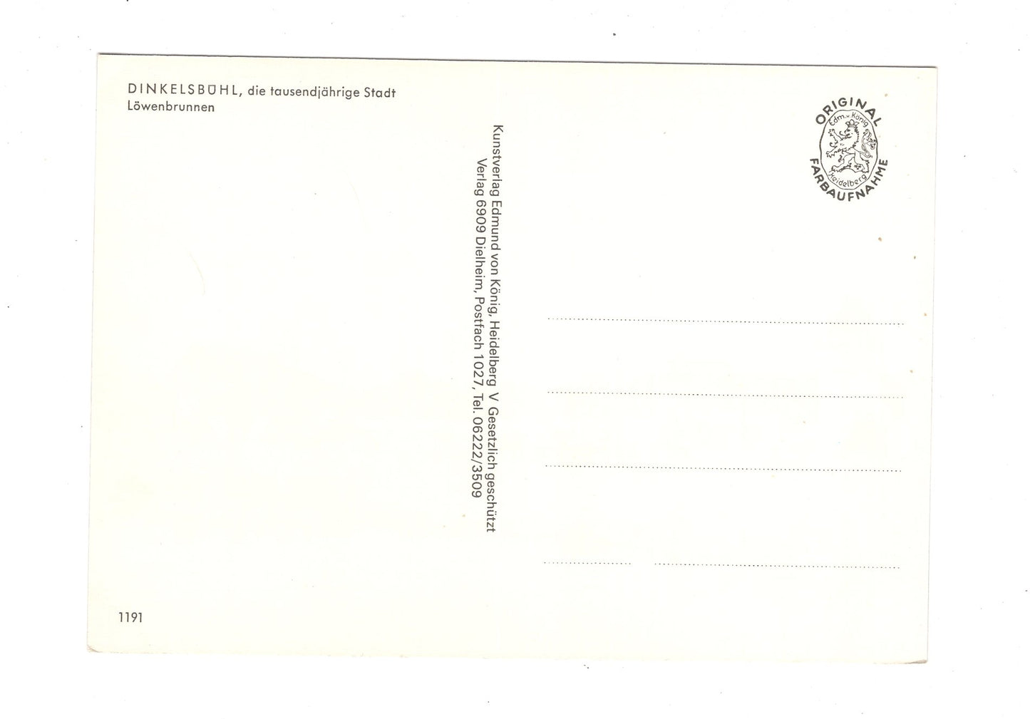 Ansichtskarte Dinkelsbühl / Löwenbrunnen