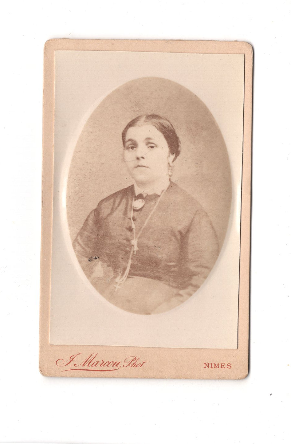 Fotografie Damenportrait - Nimes 1880er / CDV C1-09