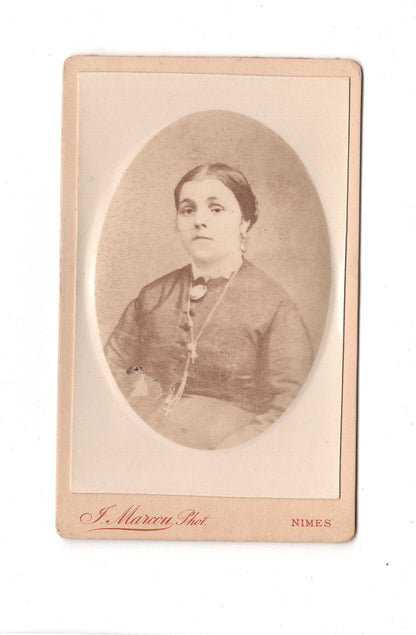 Fotografie Damenportrait - Nimes 1880er / CDV C1-09
