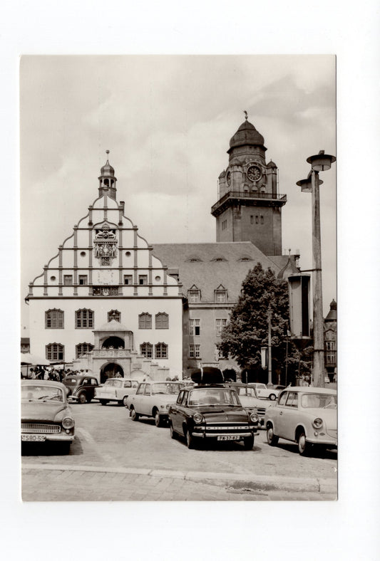 Ansichtskarte Plauen / Vogtland / Rathaus am Altmarkt