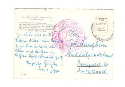Ansichtskarte St. Wolfgang / Weißes Rössl / Salzkammergut / Österreich