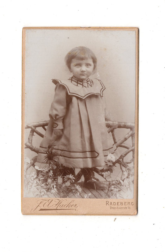 Fotografie Niedliches kleines Kind - Radeberg 1890er / CDV M1-32
