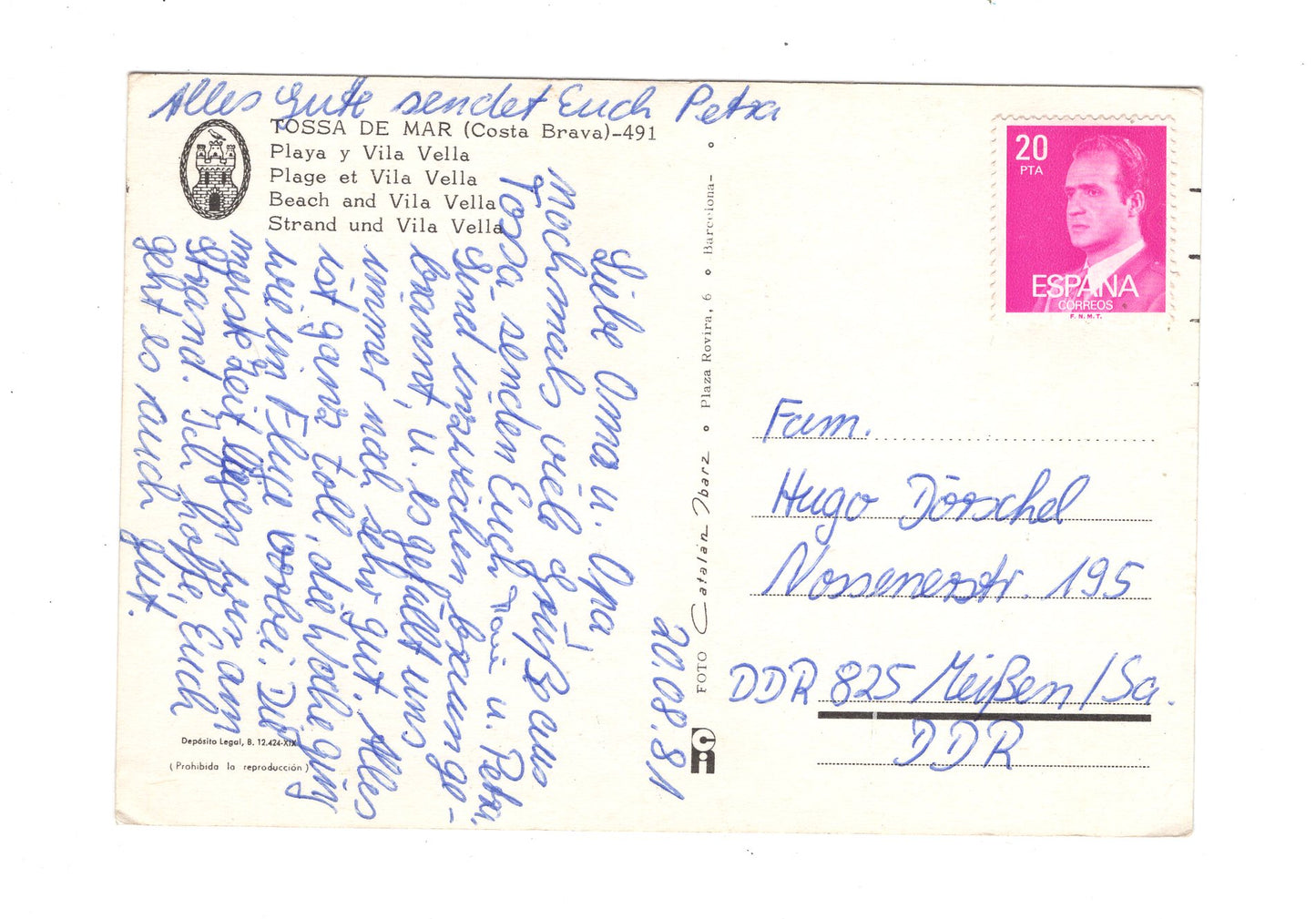 Ansichtskarte Tossa de Mar / Spanien