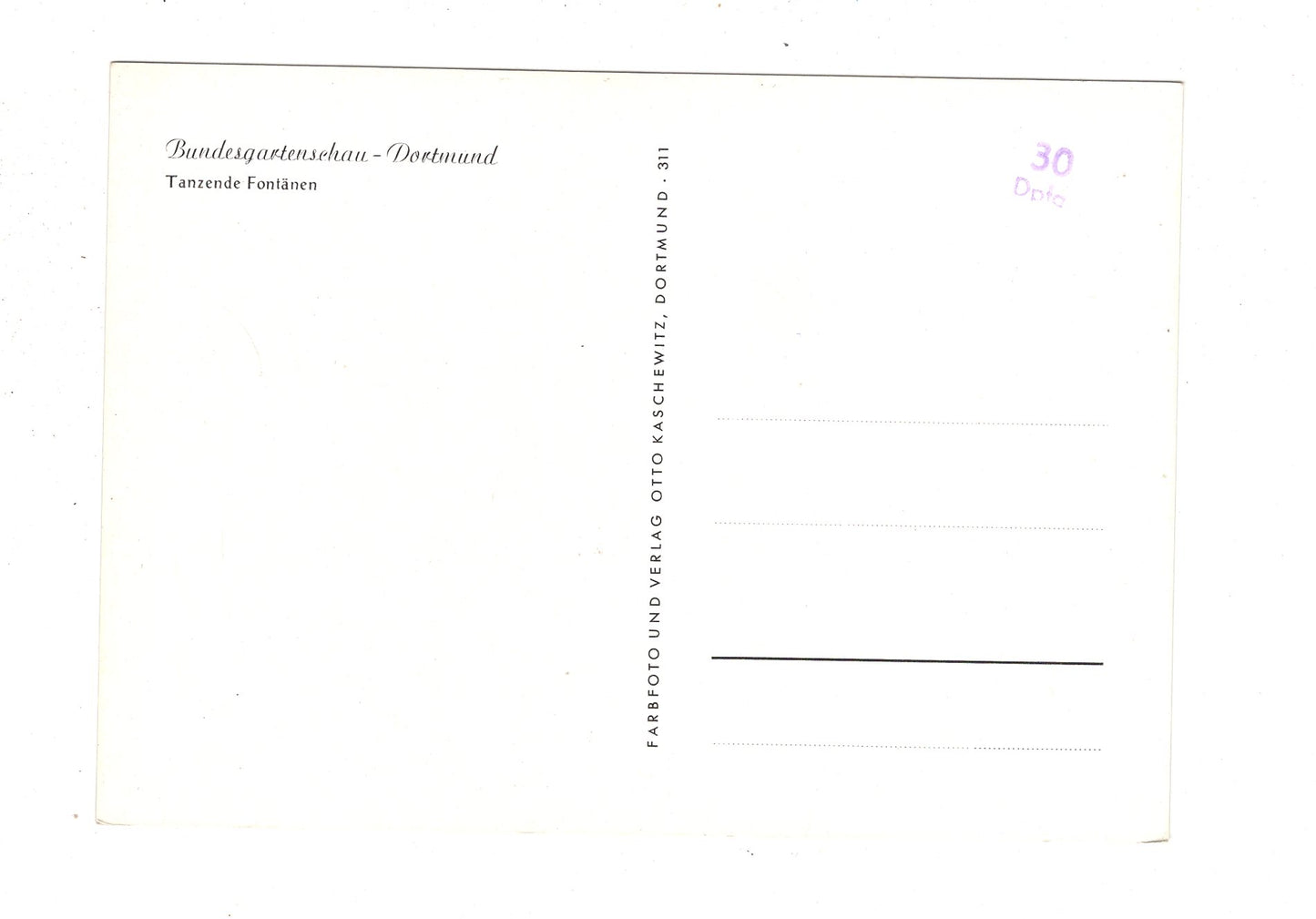 Ansichtskarte Bundesgartenschau Dortmund / Tanzende Fontänen / J1-54