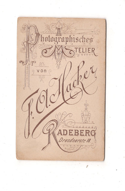 Fotografie Niedliches kleines Kind - Radeberg 1890er / CDV M1-32