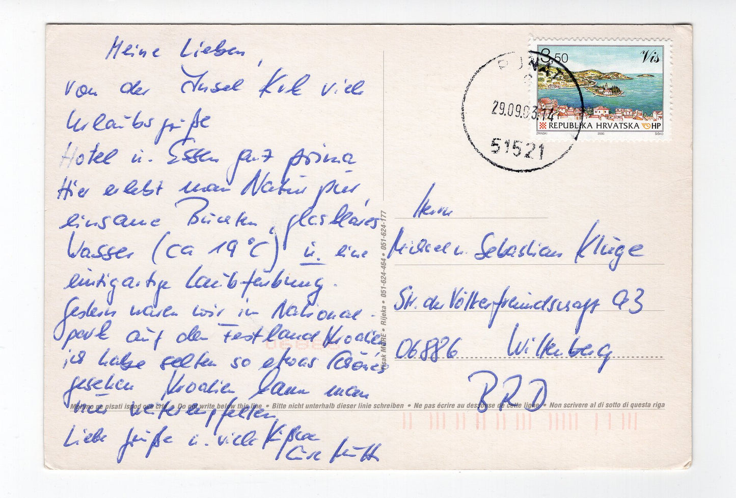 Ansichtskarte Insel Krk / Kroatien