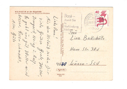 Ansichtskarte Weinheim an der Bergstraße / H1-60