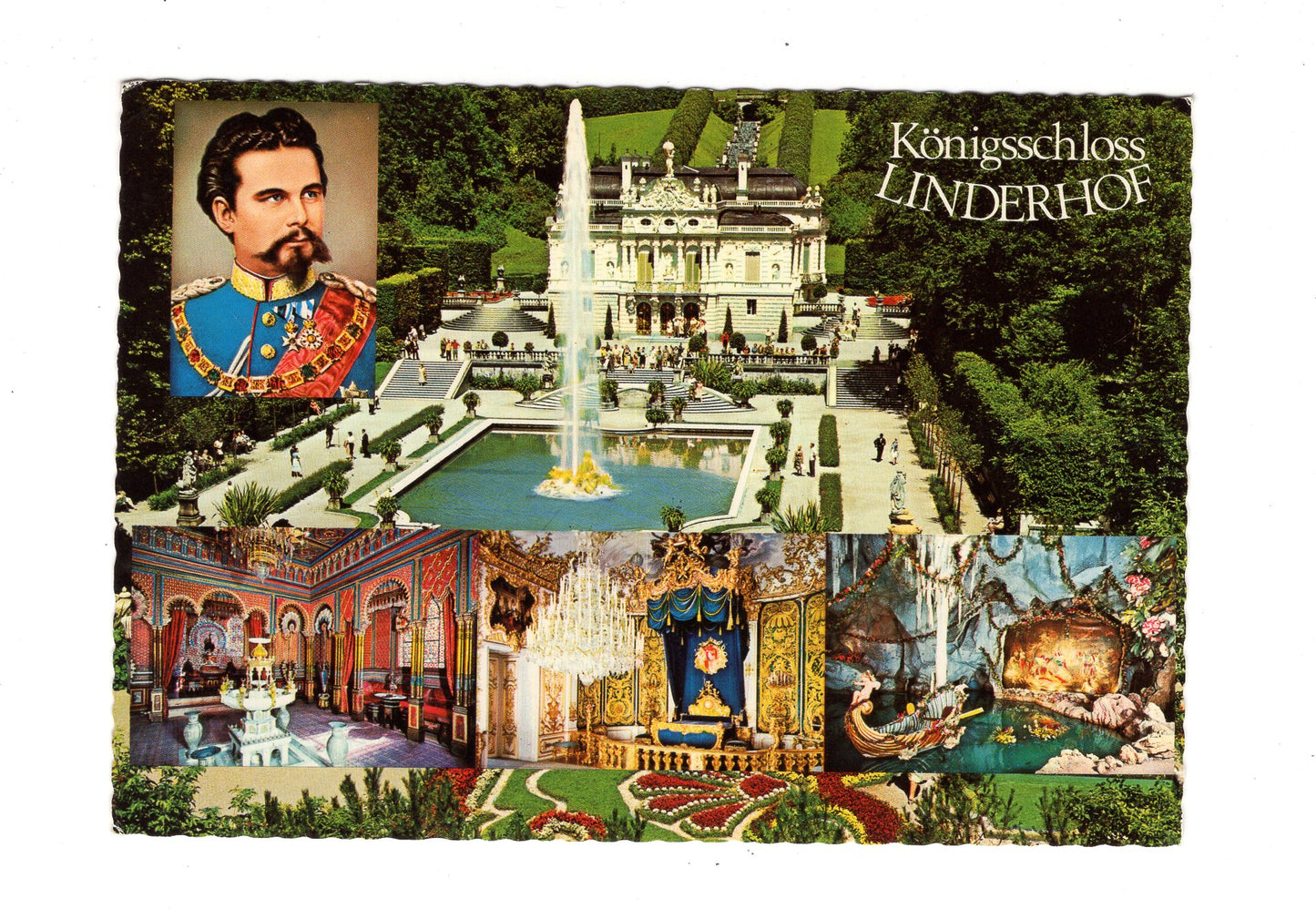 Ansichtskarte Königsschloss Linderhof / Oberbayern