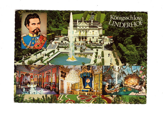 Ansichtskarte Königsschloss Linderhof / Oberbayern