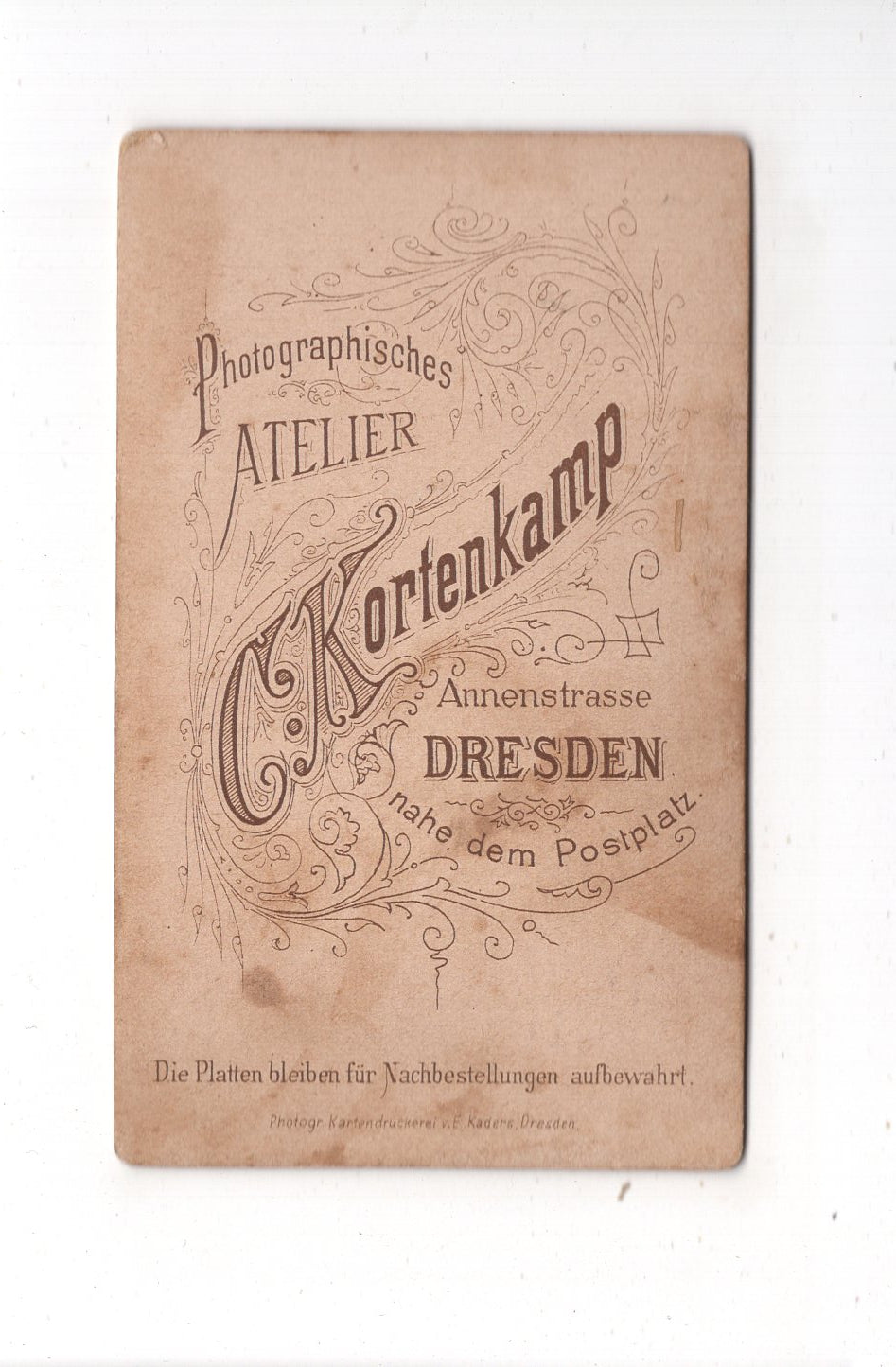 Fotografie Niedliches kleines Kind - Dresden 1880er / CDV M1-32