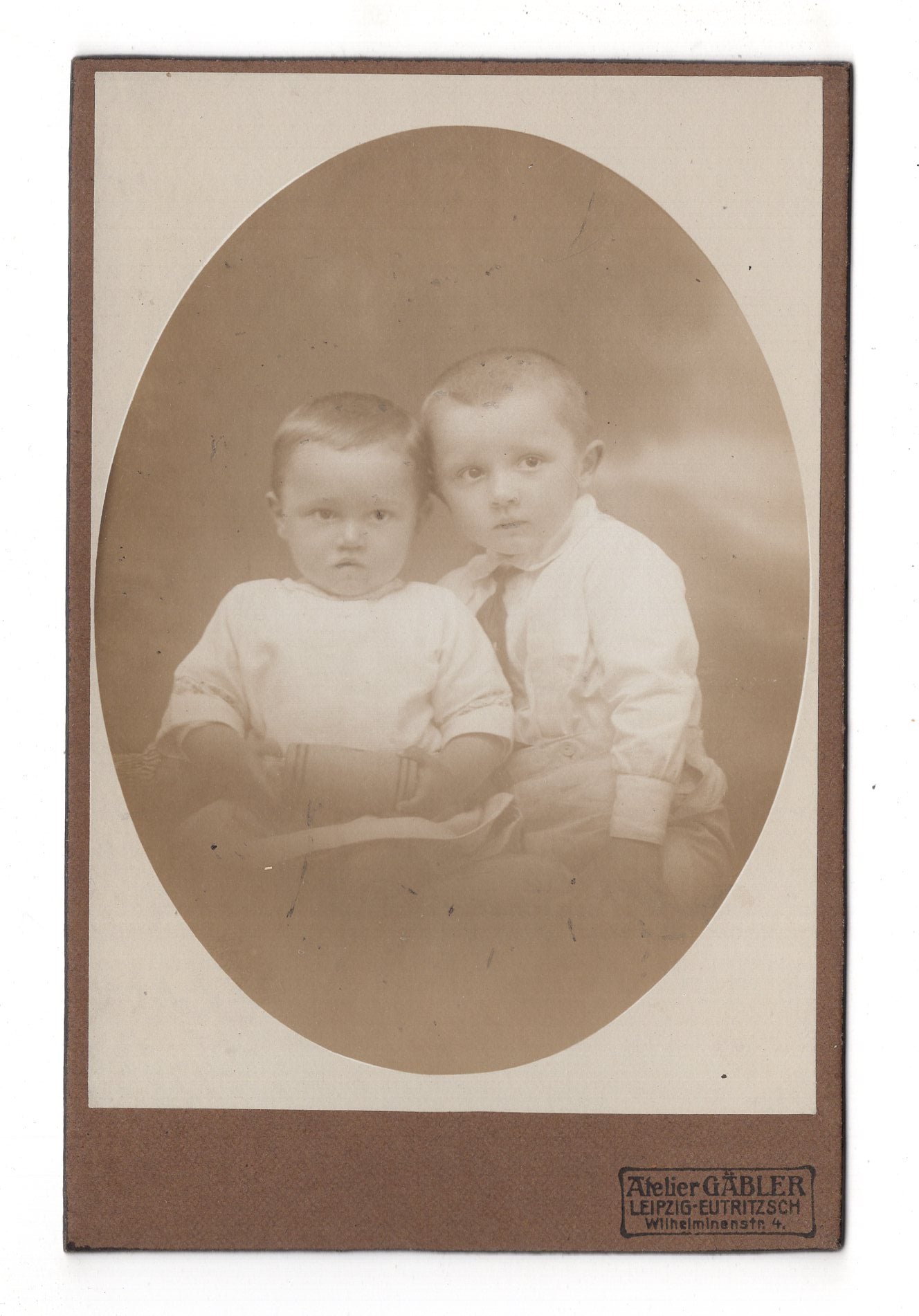 Fotografie Niedliche kleine Jungen - Leipzig-Eutritzsch 1910er / CAB U-30