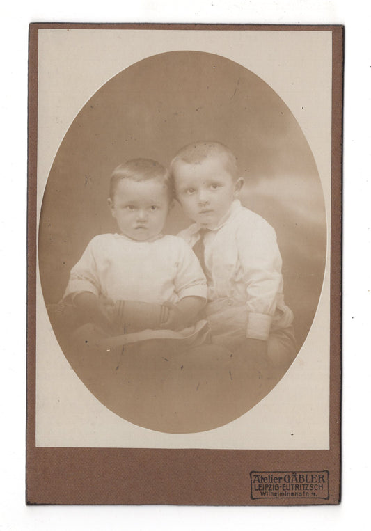 Fotografie Niedliche kleine Jungen - Leipzig-Eutritzsch 1910er / CAB U-30