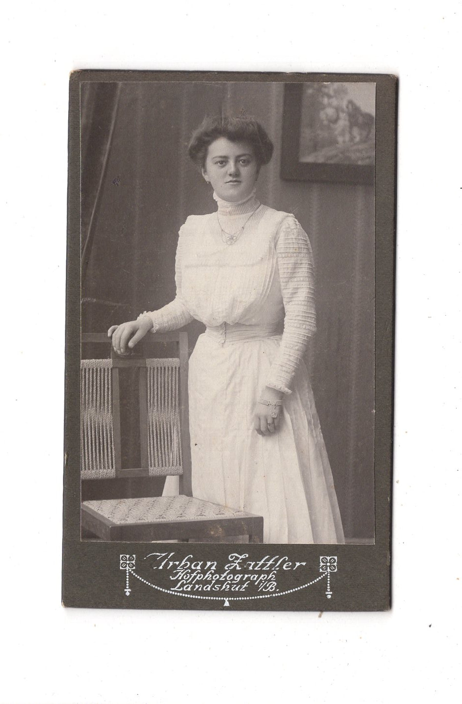 Fotografie Feine Dame - Landshut 1900er / CDV L1-30