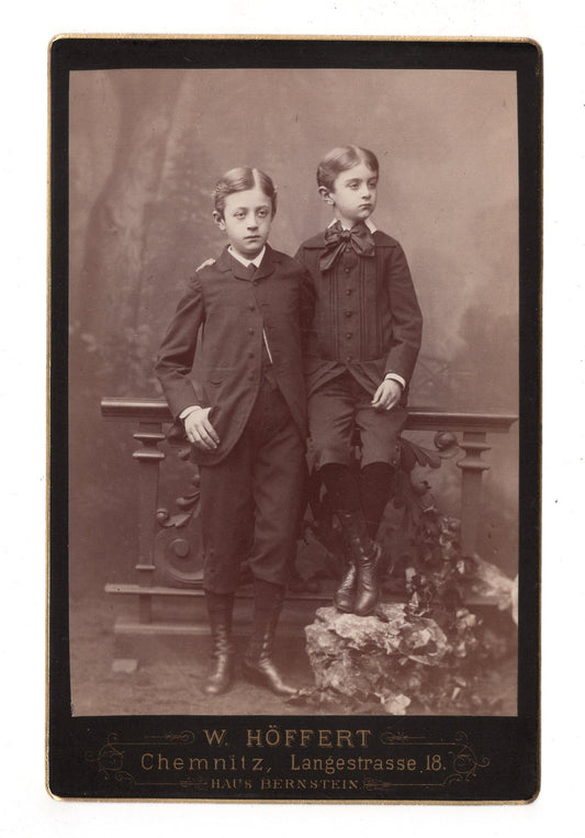 Fotografie Niedliche kleine Jungen - Chemnitz 1880er / CAB U-30
