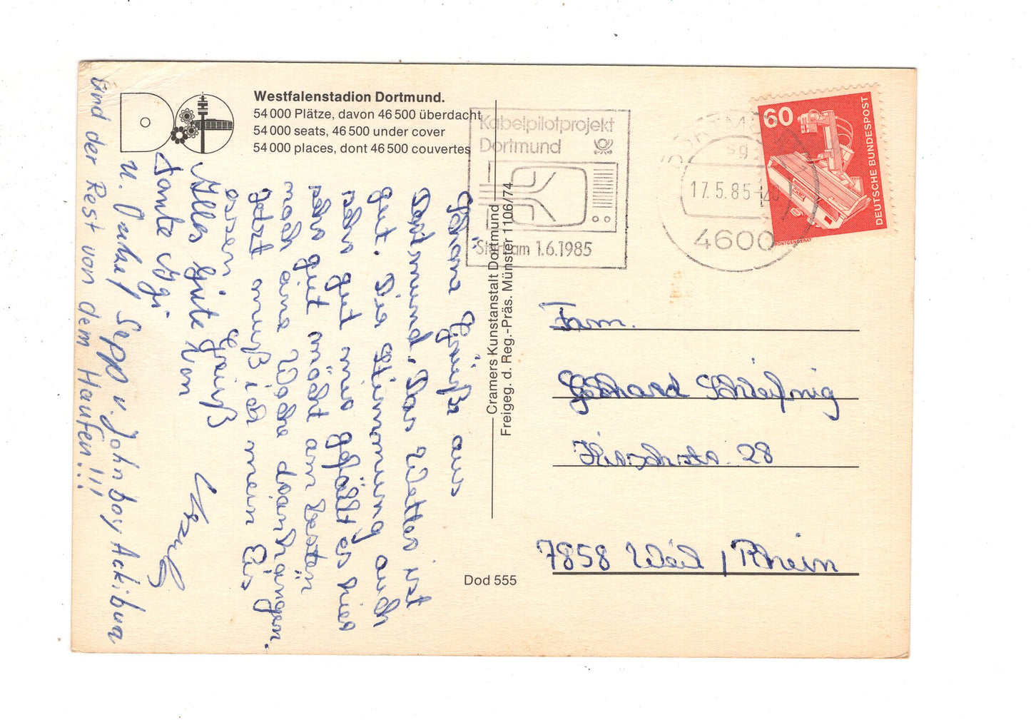 Ansichtskarte Westfalenstadion Dortmund / J1-54