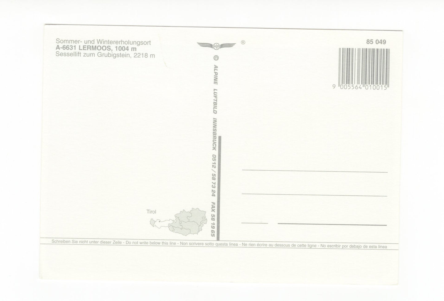 Ansichtskarte Lermoos / Tirol / Österreich