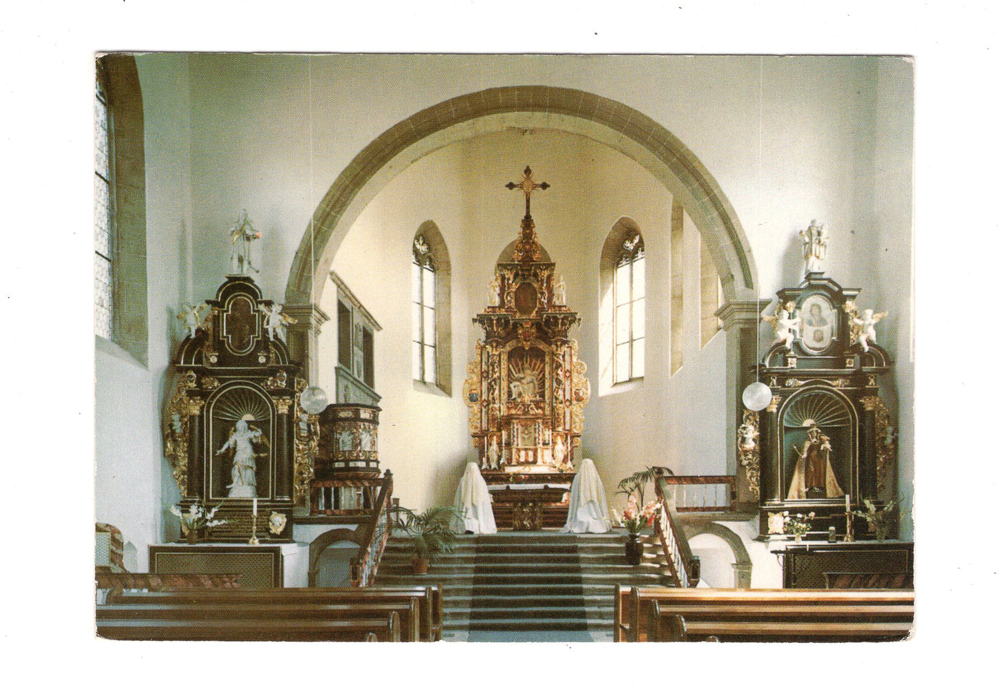 Ansichtskarte Wallfahrtskirche zum Heiligen Kreuz / Leutesdorf am Rhein