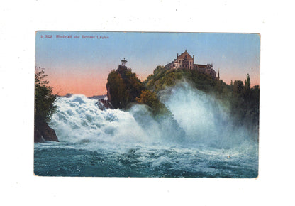 Ansichtskarte Rheinfall und Schloss Laufen / Schweiz