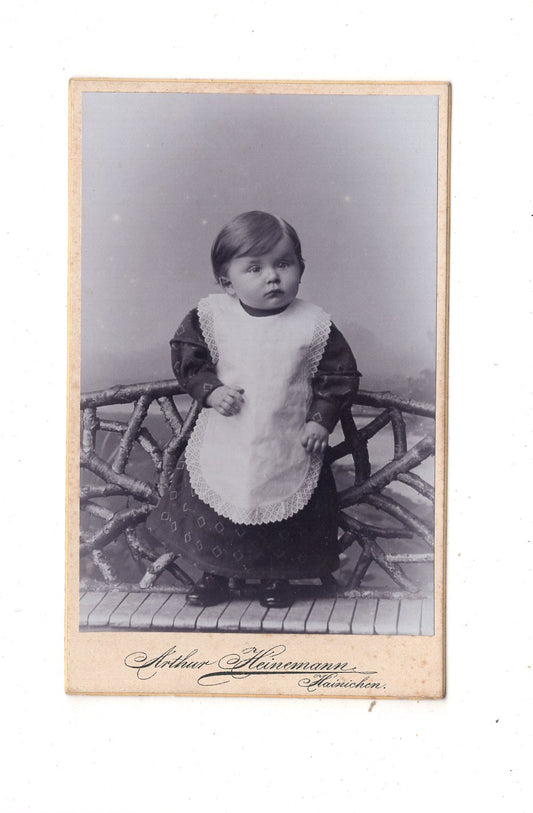Fotografie Niedliches kleines Mädchen - Hainichen 1890er / CDV M1-32