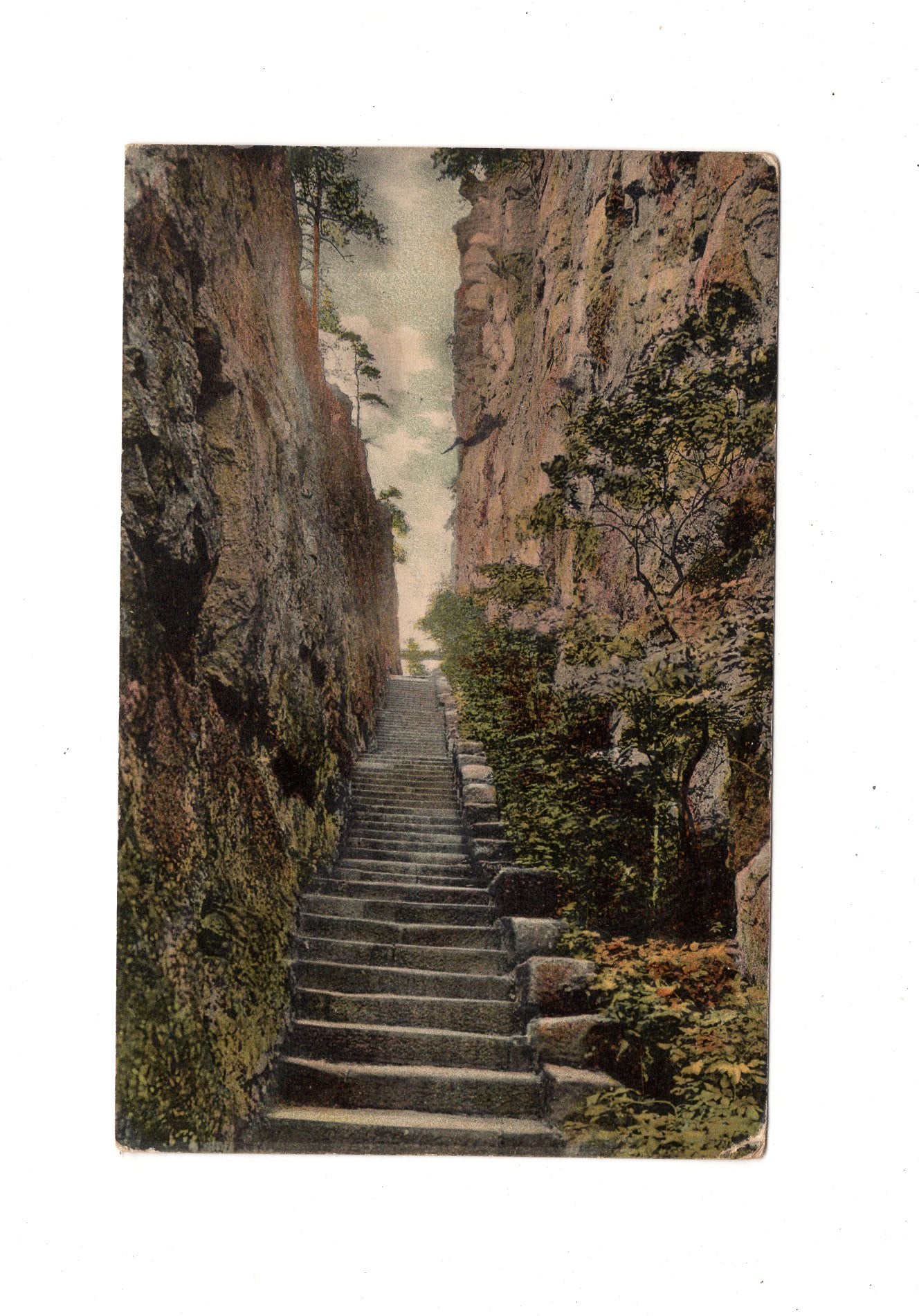 Ansichtskarte Jonsdorf / Nonnenfelsentreppe - 1906